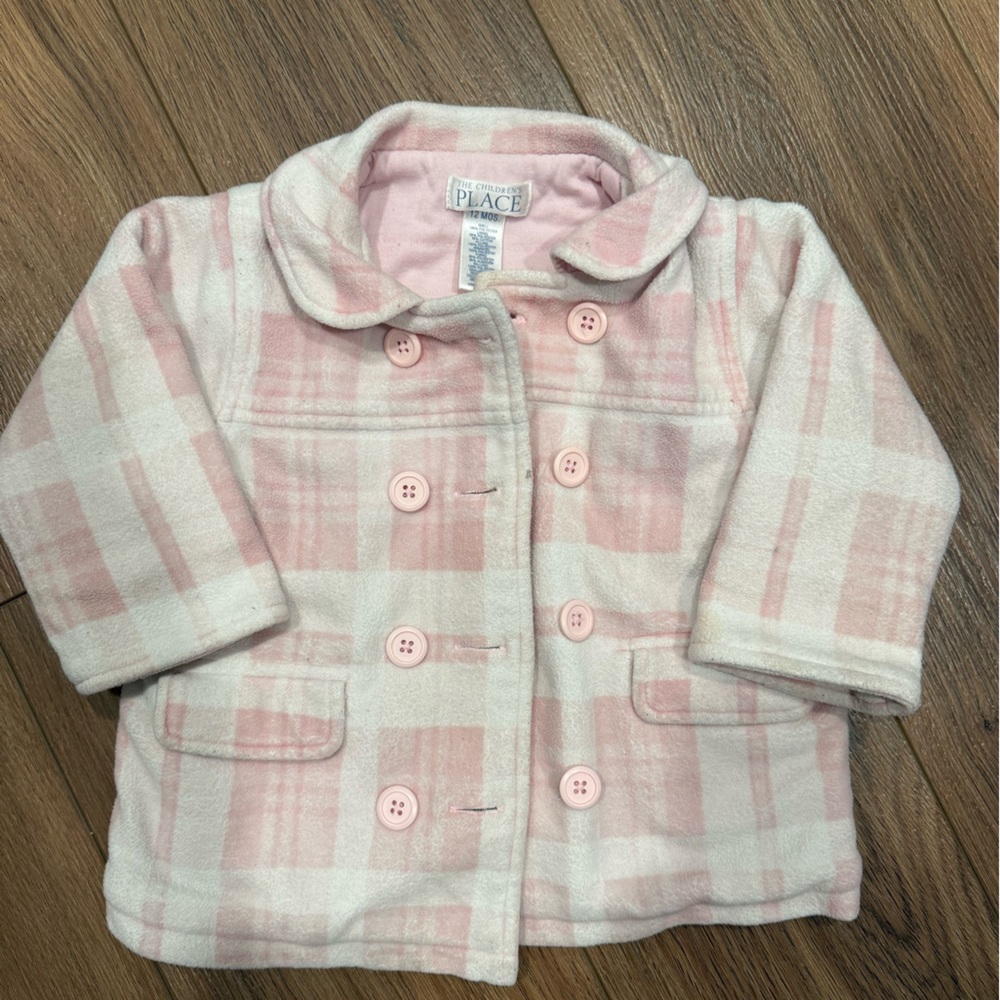 The Children's Place Pink and Cream Coat 12mo